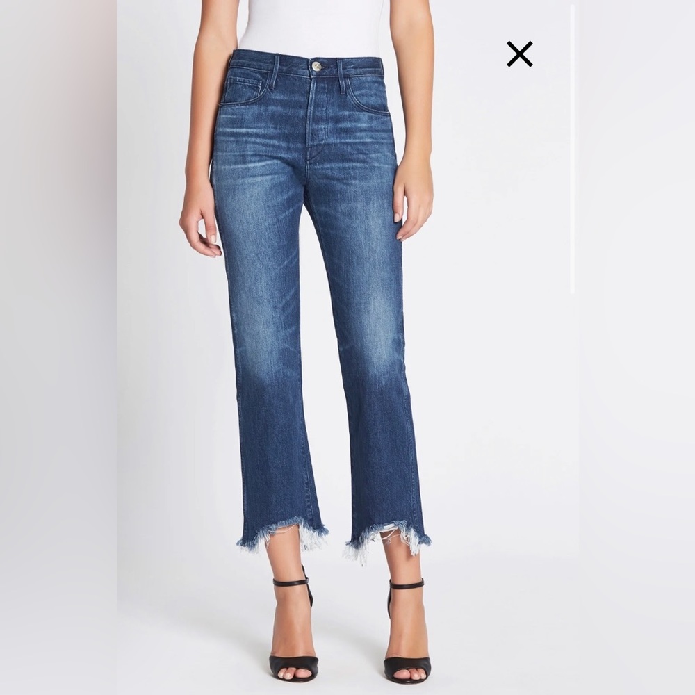 3x1 Women's Blue W4 Shelter Austin Crop Jeans - Picture 1 of 16